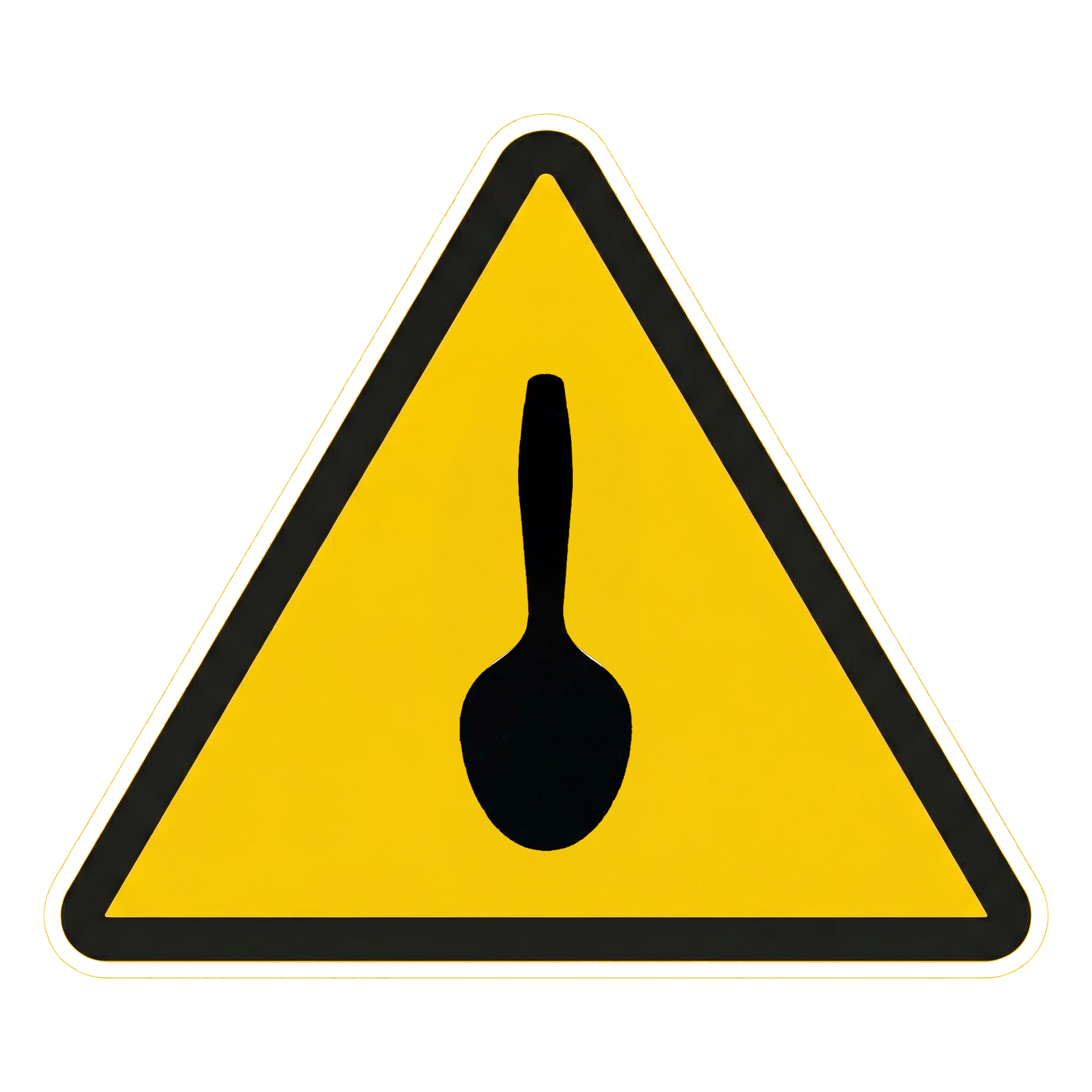 Plastic Spoons warning triangle